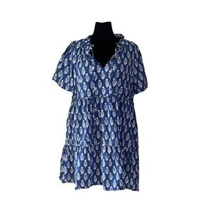 NWOT Blue and White Floral Dress